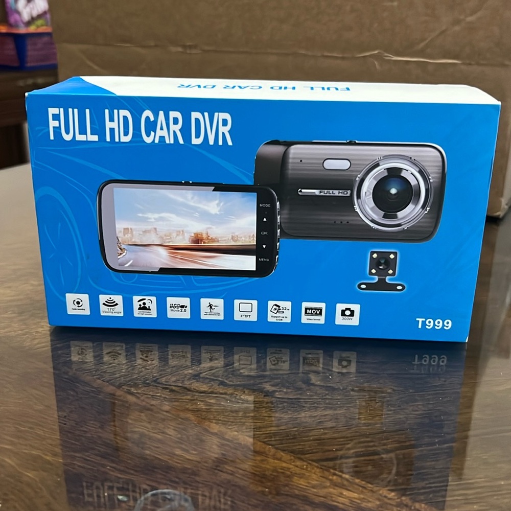 Full HD 1080P Car DVR Dash Camera 2 (Dual) Lens 4.0” Wide Angle Rear View Cam